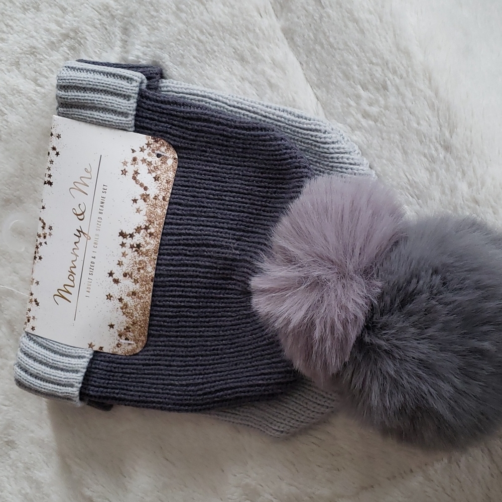 Mommy & Me Knit Beanie Set